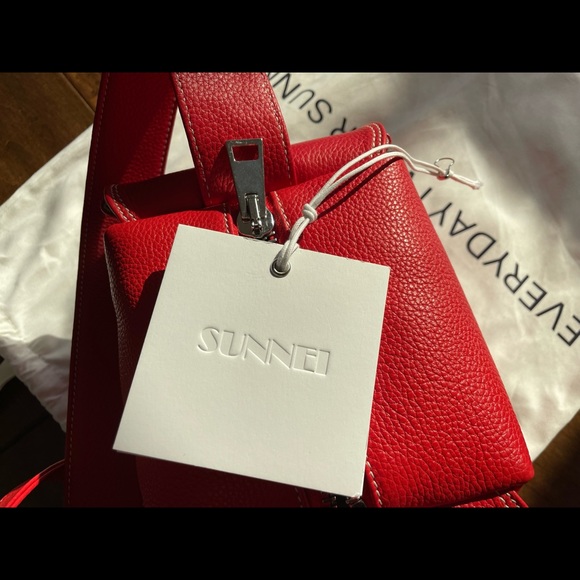 Sunnei Cubetto Leather Shoulder Bag - Picture 7 of 9